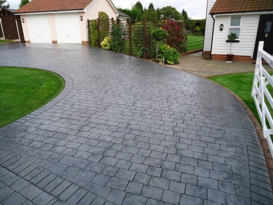 Imprinted concrete driveway — Horwich