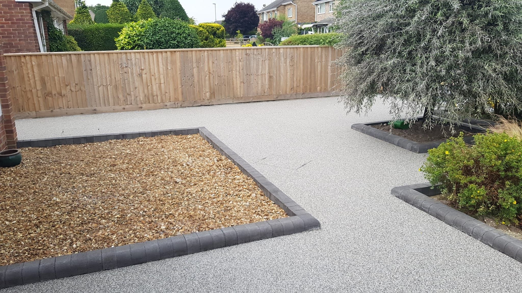 Resin driveway with landscaping — Wigan